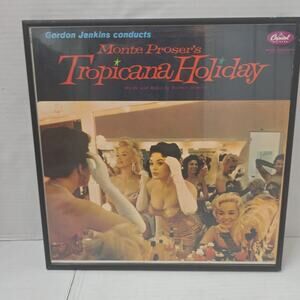 Framed Album Gordon Jenkins "Monte Proser's Tropicana Holiday" 1958 Vinyl LP.